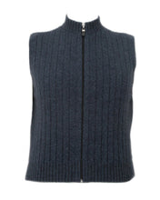 Load image into Gallery viewer, 9823 Men&#39;s Rib Zip Vest - Featuring broad rib pattern with ribbed bands and full zip.