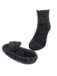 9933 House Sock - Thick Cushioned sole sock with non slip koru pattern sole.