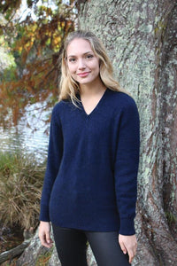 9935 V-Neck Jumper - Simplicity never goes out of style.  Classic V-neck jumper with ribbed hem and cuffs.