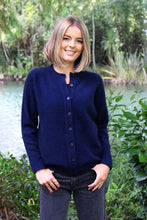 Load image into Gallery viewer, 9937 Plain Button Cardigan - Timeless crew neck cardigan.