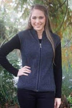 Load image into Gallery viewer, 9978 Zip Vest with Rib Detail - Flattering shaped rib detail on sides of vest.