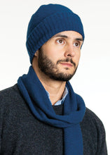 Load image into Gallery viewer, Possum and Merino  TR200 Moss Stitch Beanie - A beanie using moss stitch with a turned back edge.  Makes a set with TR49 Plain Gloves and TR100 Moss Stitch Scarf.   One Size Only   Made proudly in New Zealand from a luxurious blend of 25% possum fur, 65% merino &amp; 10% silk.