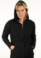 Load image into Gallery viewer, Possum and Merino  TR1024 Hooded Zip Jacket - A warm and cosy hooded jacket with pockets.  Made proudly in New Zealand from a premium blend of 25% possum fur, 65% merino &amp; 10% silk.