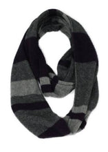 Load image into Gallery viewer, Possum and Merino  KO1016 Colour Block Loop Scarf - This moss stitch, striped loop scarf is long enough to loop around your neck twice.  A very snuggly warm piece perfect for chilly days.  One Size - Approx. 23cm wide x 180cm circumference  Made proudly in New Zealand from a premium blend of 40% possum fur, 50% merino lambswool &amp; 10% mulberry silk. 
