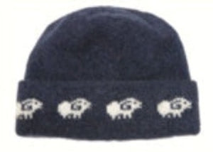 Possum and Merino  KO168 Sheep Beanie - Make a set with KO168 Sheep Scarf and KO58 Sheep Gloves.  One Size.  Made proudly in New Zealand from a premium blend of 40% possum fur, 50% merino lambswool & 10% mulberry silk. 