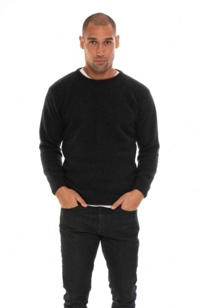 Possum and Merino  KO840 Crew Neck Jumper - A versatile staple with a classic crew neck.  3XL incurs extra cost.   Made proudly in New Zealand from a premium blend of 40% possum fur, 50% merino lambswool & 10% mulberry silk.