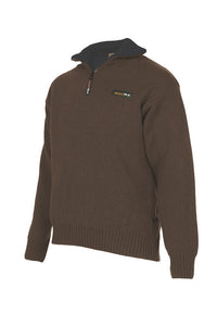 Possum and Merino  MS1645 Tasman - A plain half zip sweater. Rugged outdoor wear.  Manufactured using a double layer process (36.6°) 