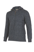 Load image into Gallery viewer, Possum and Merino  MS1704 Marlborough Zip Neck - Zip and Collar Purl Stitch Sweater.  Rugged outdoor wear.
