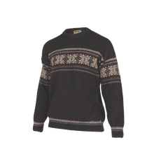 Load image into Gallery viewer, Possum and Merino  MS1717 Blizzard - Crew Neck Jacquard Sweater. 