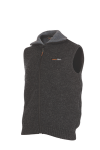 Possum and Merino  MS1729 The Tasman Vest - A plain full zip vest.  Rugged outdoor wear.