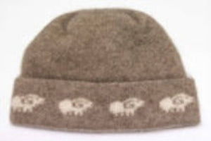 Possum and Merino  KO168 Sheep Beanie - Make a set with KO168 Sheep Scarf and KO58 Sheep Gloves.  One Size.  Made proudly in New Zealand from a premium blend of 40% possum fur, 50% merino lambswool & 10% mulberry silk. 