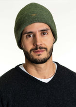 Load image into Gallery viewer, Possum and Merino  KO159 Plain Beanie - A plain, double layer beanie with a turned back edge and metal Koru badge.  Makes a set with KO114 Scarf with Fringe and KO48 Plain Gloves.   One Size.  Made proudly in New Zealand from a premium blend of 40% possum fur, 50% merino lambswool &amp; 10% mulberry silk. 