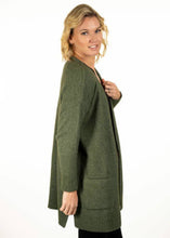 Load image into Gallery viewer, Possum and Merino KO544 Long Line Cardigan -A longline cardigan that is a great throw over style which makes it perfect to keep you feeling warm and snug.  It has ribbed cuffs and hem and is finished with patch pockets.  Made proudly in New Zealand from a premium blend of 40% possum fur, 50% merino lambswool &amp; 10% mulberry silk.