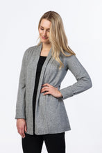 Load image into Gallery viewer, Possum and Merino  NB498 Wrap Jacket - Wrap up warm in this jacket - a fashionable and essential style.  Has an extendable cuff to suit any arm length.   Yarn - Luxury Blend 20% Possum fibre 70% Superfine Merino wool (17.5 Micron) 10% Silk