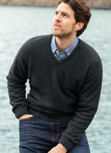 Load image into Gallery viewer, Possum and Merino  NW1002 Oxford Vee - Your must-have core item, relaxed fit in single jersey, Whole Garment seamless construction.   Composition - 40% Possum Fur, 53% Merino, 7% Silk