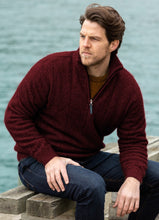 Load image into Gallery viewer, Possum and Merino  NW1003 Javelin Zip Neck - The ultimate in comfort, this style of half-zip sweater with turndown rib collar that can be zipped right up. Single jersey knit, Whole Garment seamless construction.  40% Possum Fur, 53% Merino, 7% Silk