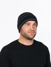 Load image into Gallery viewer, Possum and Merino  NX201 Striped Beanie - A classic striped beanie.  Make a set with the matching  NX200  Striped Scarf and NX202 Striped Glove.  One colour only