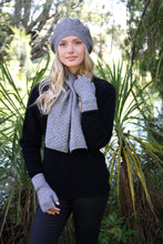 Load image into Gallery viewer, 9716 Dash Keyhole Scarf - Compact scarf in a textured knit with a keyhole slot that keeps it snug around your neck.  Make a set with 9715 Dash Beanie and 9717 Dash Fingerless Mittens.