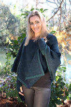 Load image into Gallery viewer, Possum and Merino  Z146 Edge Zip Wrap - This two tone zippered wrap can be worn with either side facing out. The different coloured edge on each side gives two looks in one wrap.