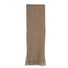 Load image into Gallery viewer, Flax Plain Scarf Possum and Merino  NX102 Plain Scarf - A fringed scarf using a blend of Possum Fur and Merino Wool.