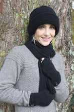 Load image into Gallery viewer, Possum and Merino  Z004 Ribbed Clouche Hat - Luxurious double thickness hat with cable detail.